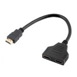 Adaptor Gembird, HDMI A tata / 2x HDMI A mama, negru fotografia produsului