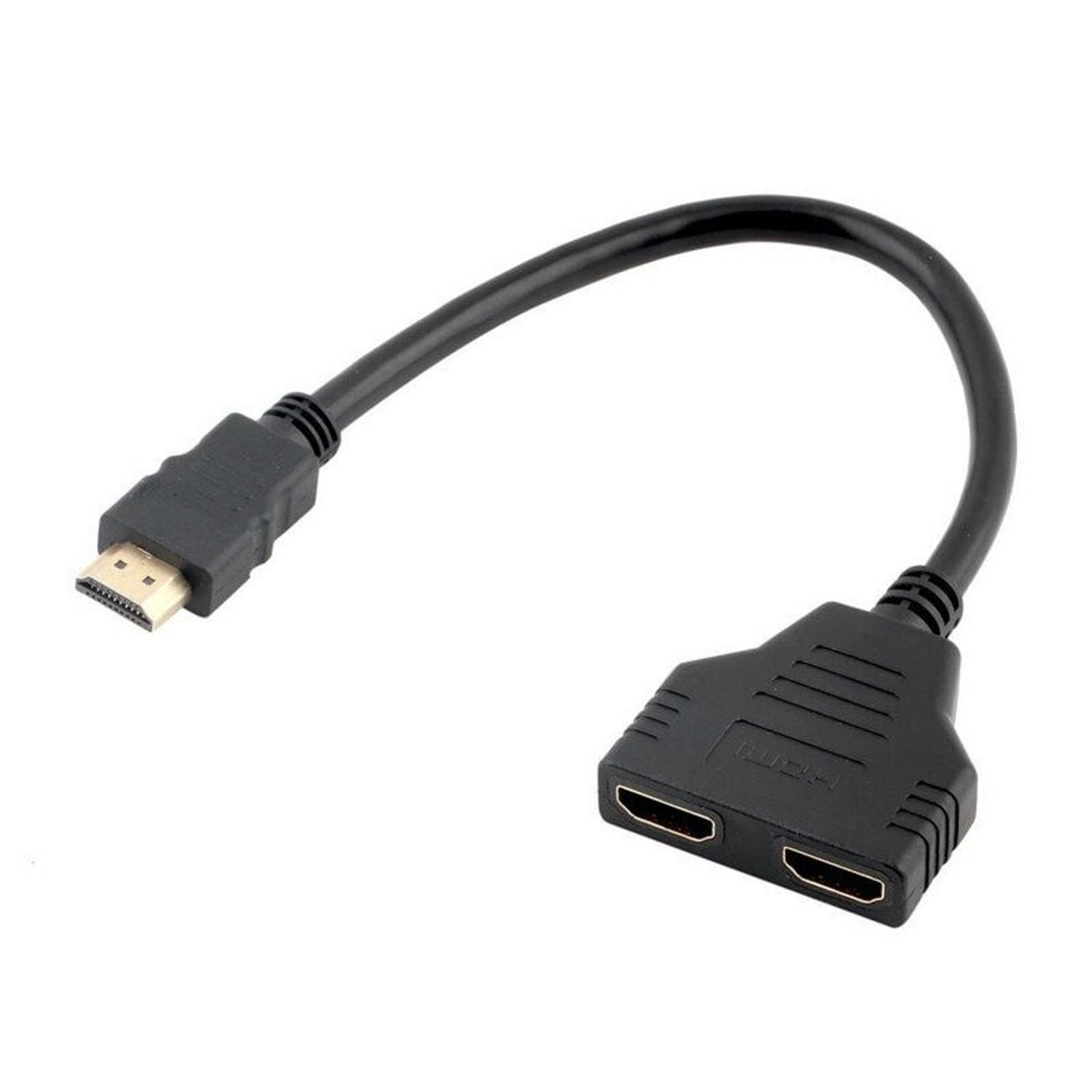 Adaptor Gembird, HDMI A tata / 2x HDMI A mama, negru fotografia produsului