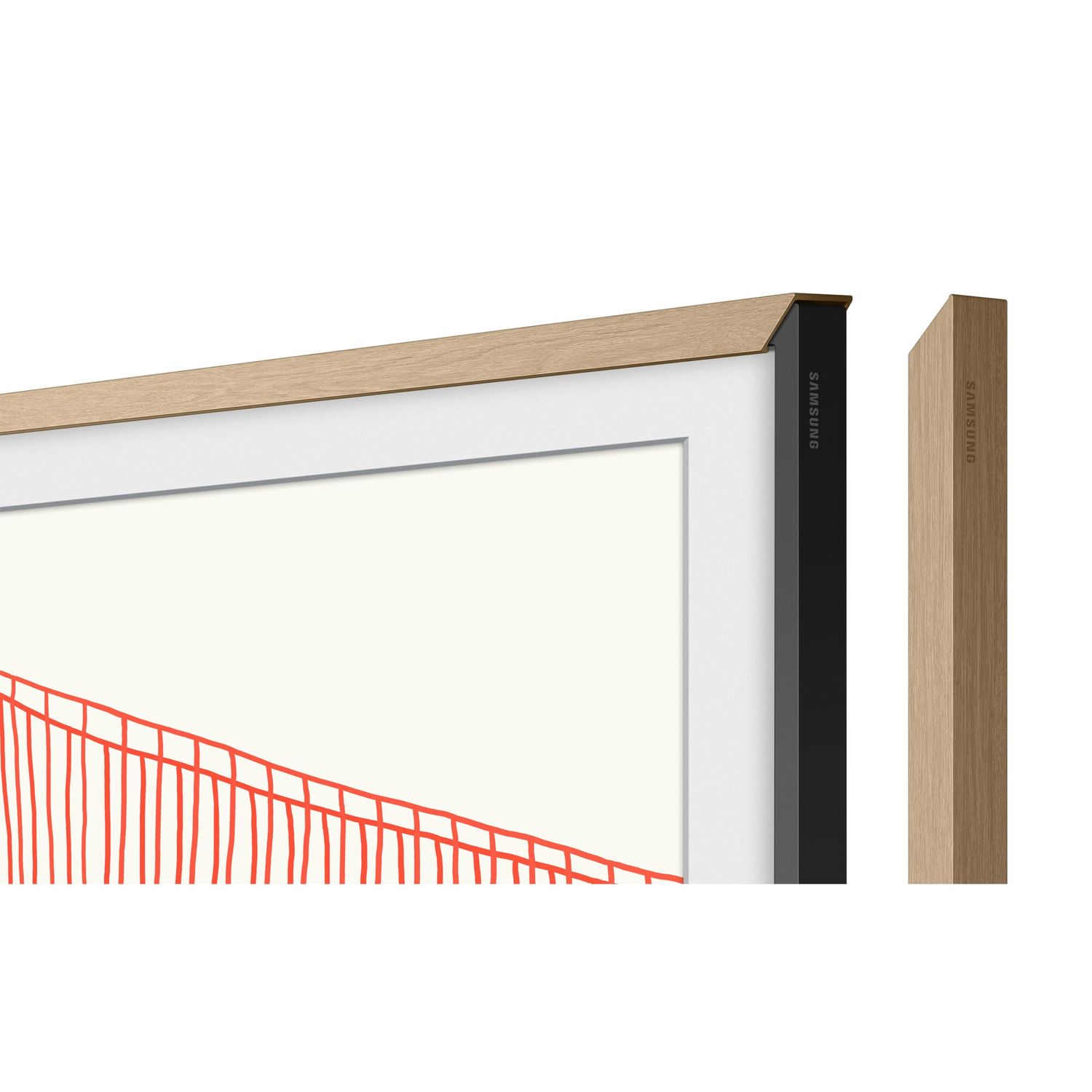 Rama stil modern pentru TV Samsung, Bej, The Frame 55LS03A model 2021 fotografia produsului View 5 L