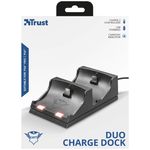 Charging Dock Trust GXT 235 Duo pentru controllere Dualshock PlayStation 4 fotografia produsului View 6 S