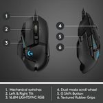 Mouse gaming Logitech G502 Hero 25K DPI, Negru fotografia produsului View 7 S