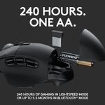 Mouse gaming wireless Logitech G604 LightSpeed Hero 16K DPI, Negru fotografia produsului View 3 S