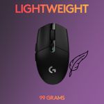 Mouse gaming wireless Logitech G305 LightSpeed Hero 12K DPI, Negru fotografia produsului View 16 S