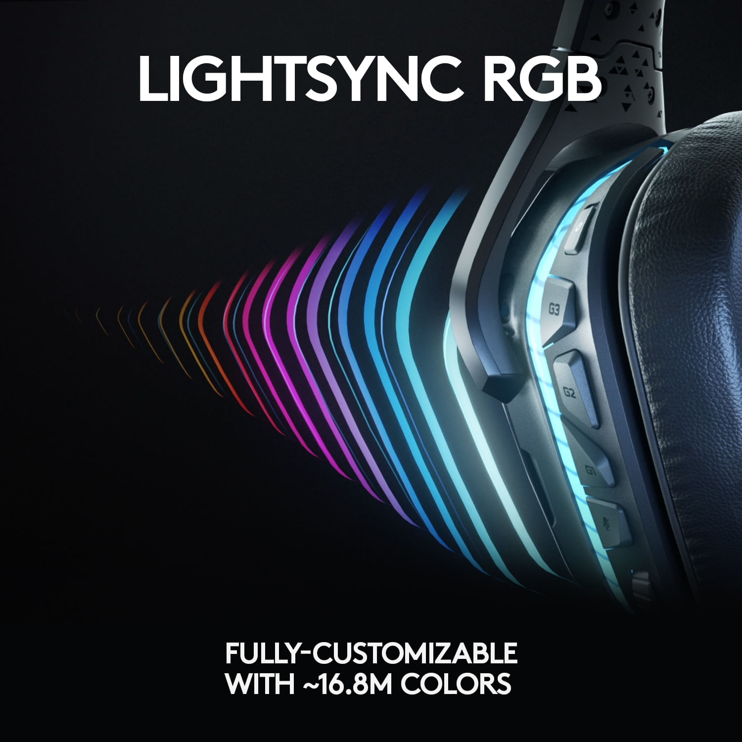 Casti gaming Logitech G635 RGB Lightsync, surround 71, multiplatforma, Negru fotografia produsului View 3 L