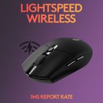 Mouse gaming wireless Logitech G305 LightSpeed Hero 12K DPI, Negru fotografia produsului View 18 S