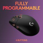 Mouse gaming wireless Logitech G305 LightSpeed Hero 12K DPI, Negru fotografia produsului View 15 S