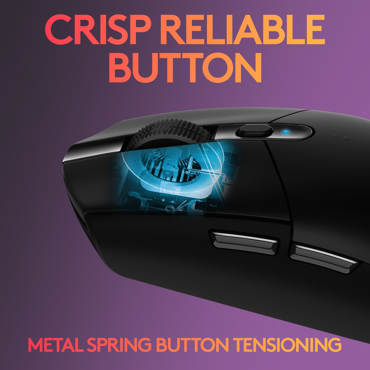 Mouse gaming wireless Logitech G305 LightSpeed Hero 12K DPI, Negru fotografia produsului View 14 L