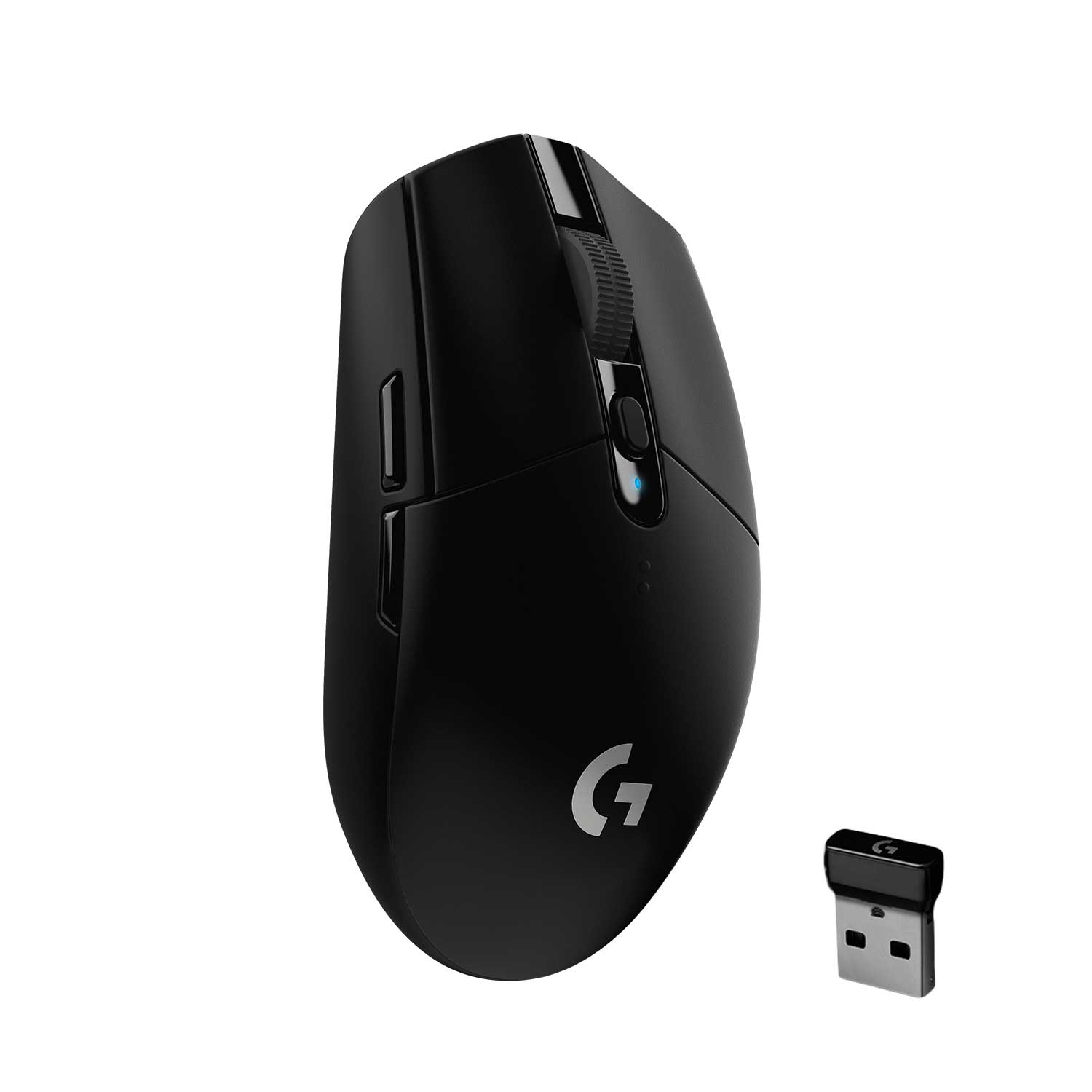 Mouse gaming wireless Logitech G305 LightSpeed Hero 12K DPI, Negru fotografia produsului View 5 L