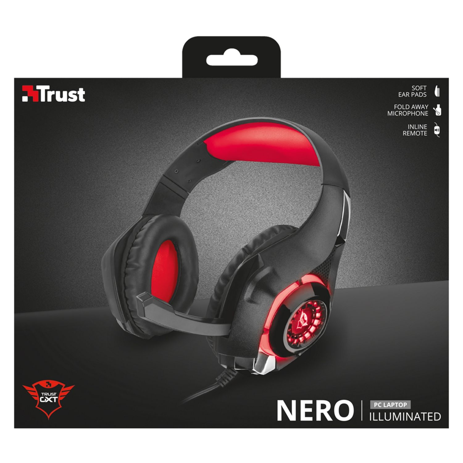 Casti gaming cu microfon Trust GXT 313 Nero Illuminated, Negru fotografia produsului View 5 L