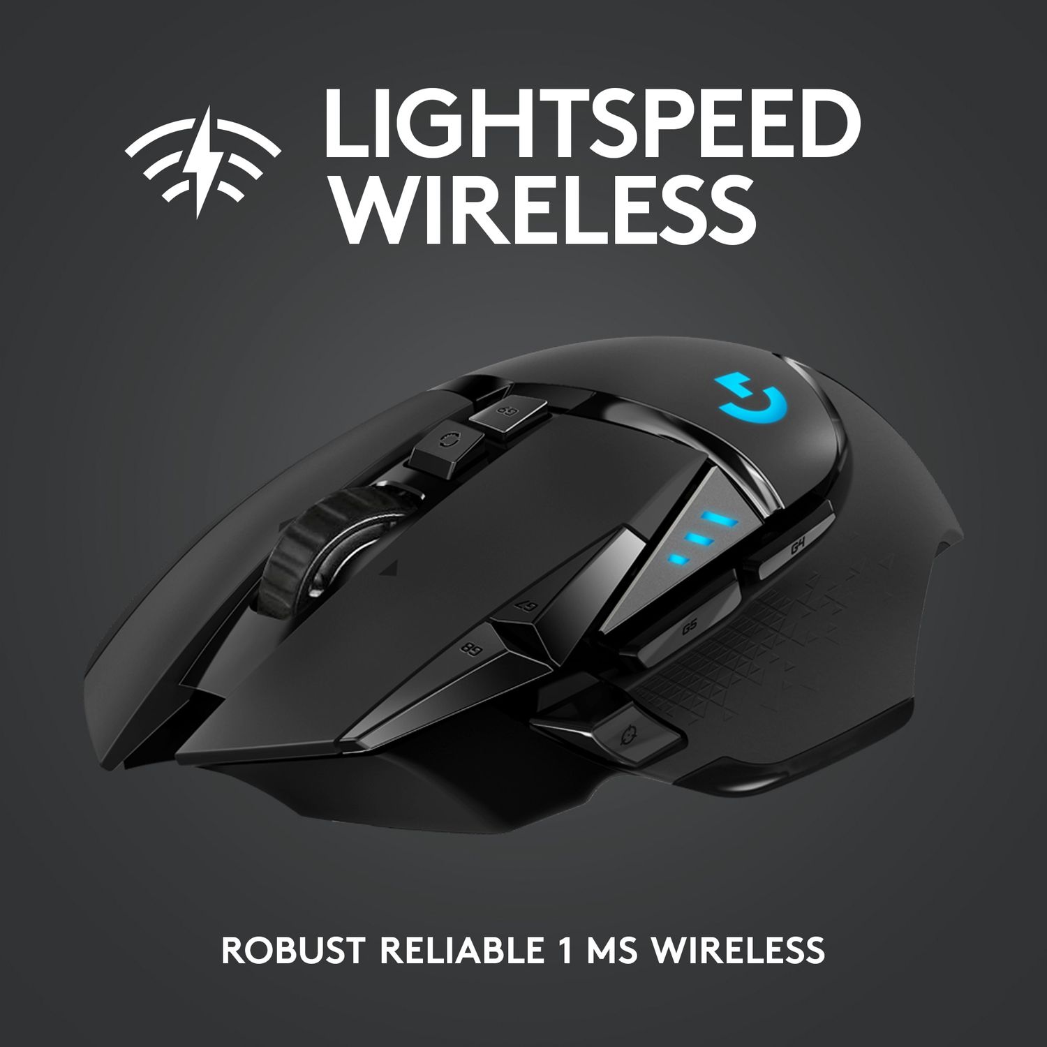 Mouse gaming wireless Logitech G502 LightSpeed Hero 25K DPI, Negru fotografia produsului