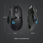 Mouse gaming wireless Logitech G502 LightSpeed Hero 25K DPI, Negru fotografia produsului View 9 S