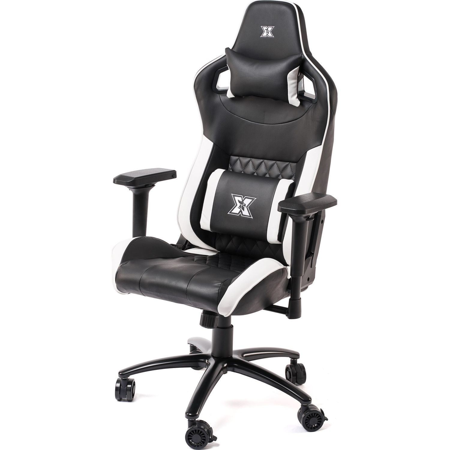 Scaun gaming Serioux Theon, Negru/Alb fotografia produsului