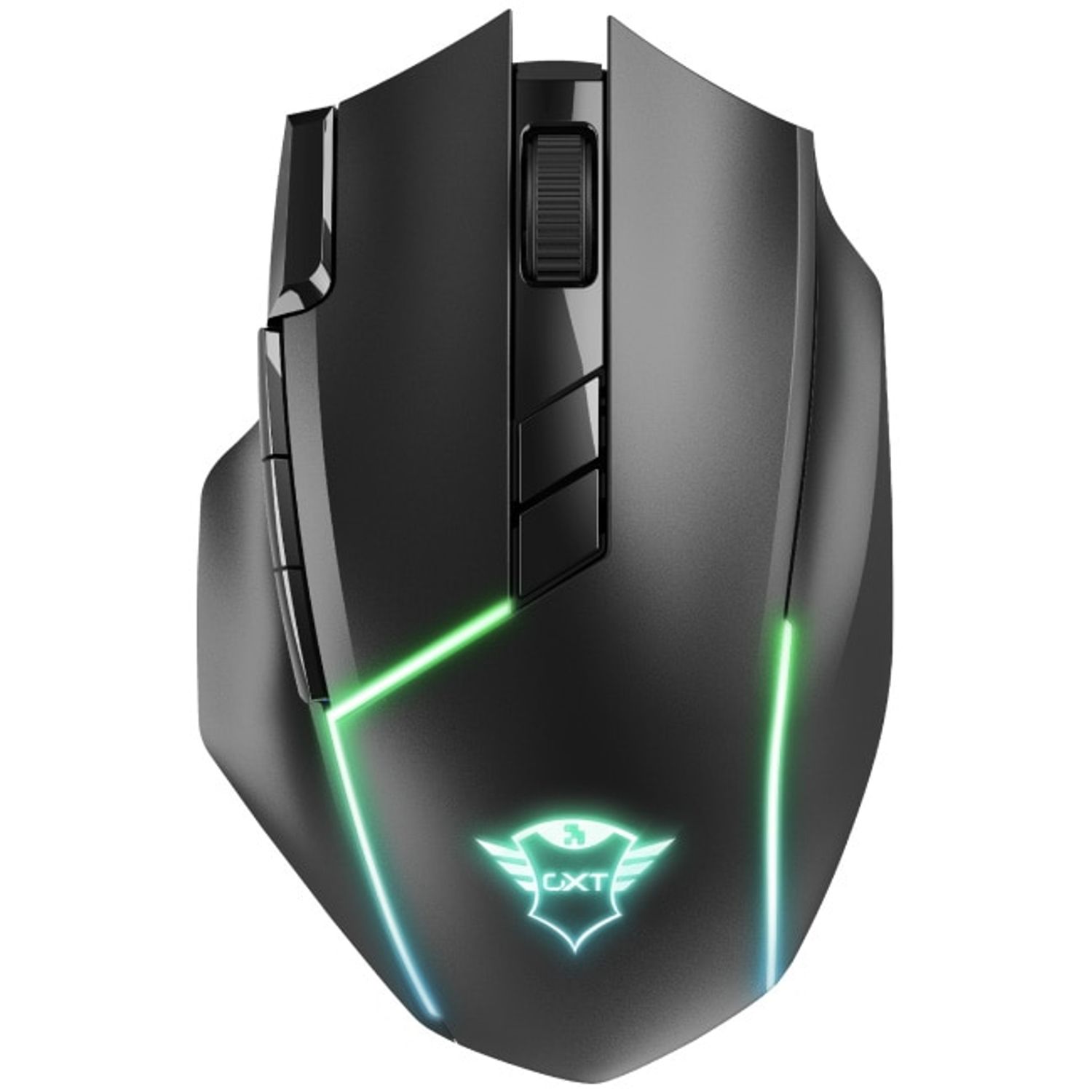 Mouse gaming wireless Trust GXT 131 Ranoo, Iluminare RGB, Negru fotografia produsului View 3 L