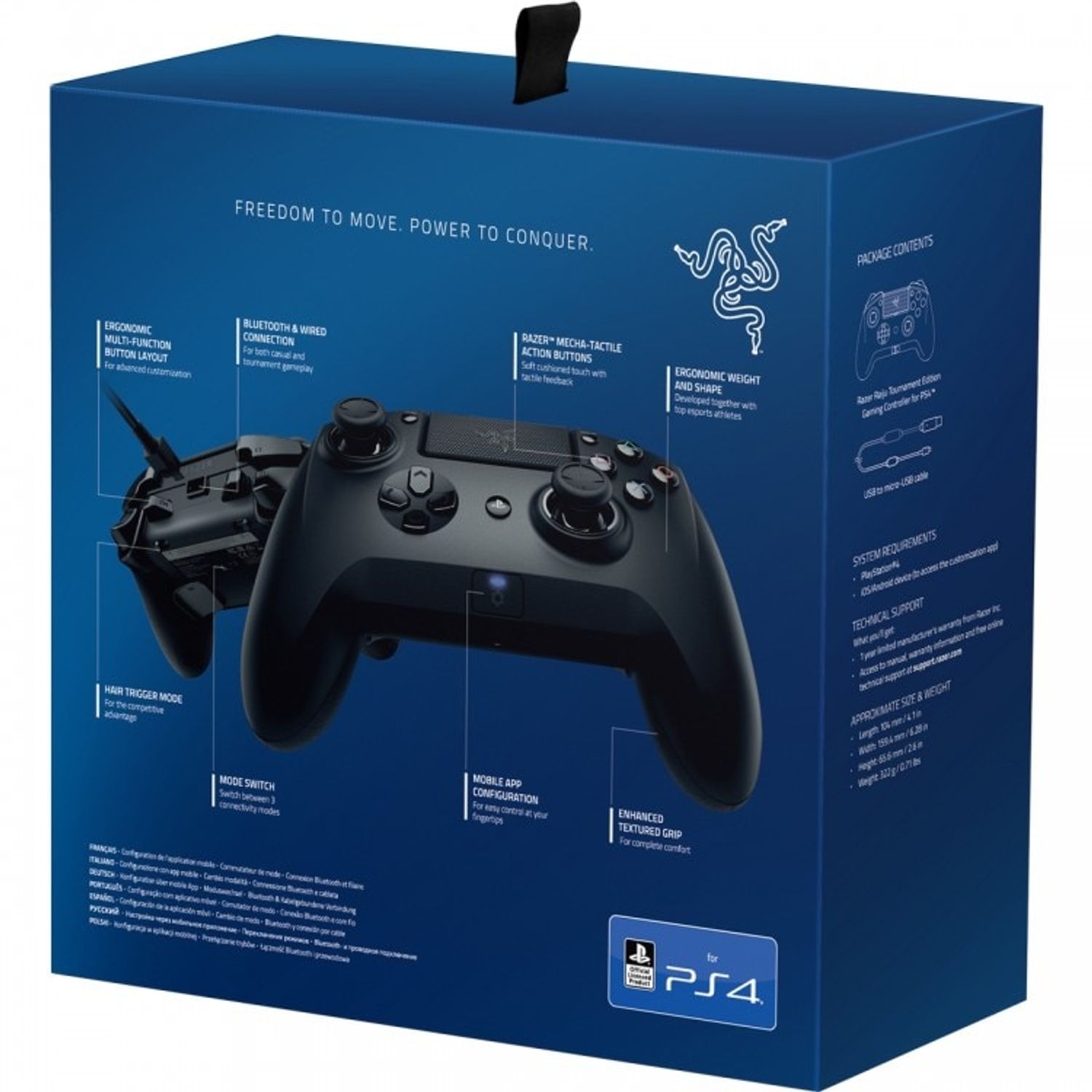 Controller Razer Raiju Tournament Edition PS4 fotografia produsului View 6 L