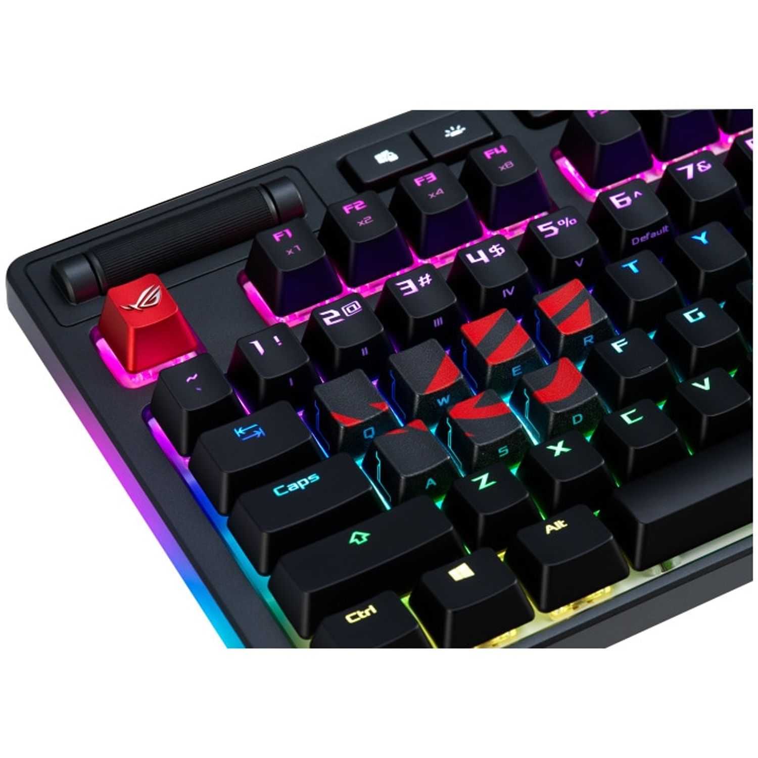 Set taste ROG gaming Keycap, taste iluminate pe lateral, capace metalice ROG rosii fotografia produsului View 4 L
