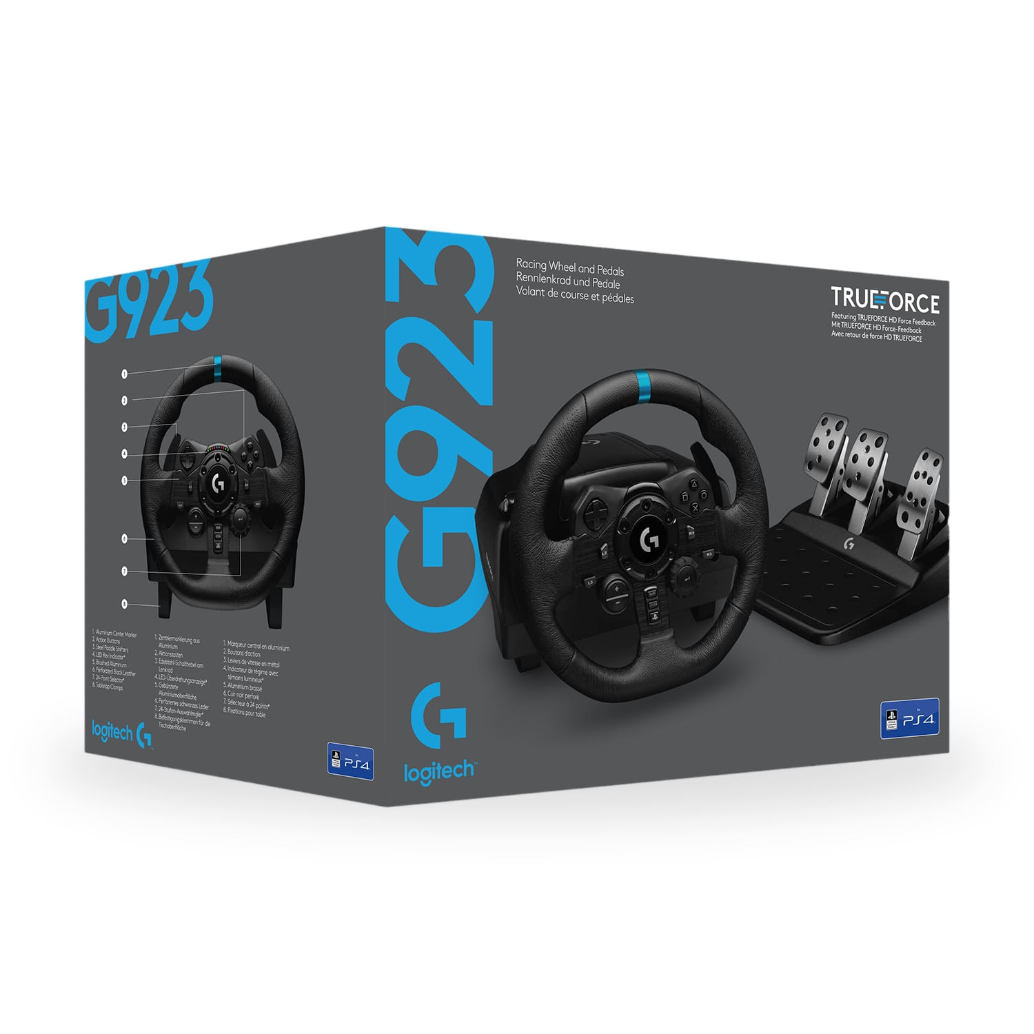 Volan Logitech G923 TRUEFORCE Sim pentru Playstation 4, PlayStation 5 si PC fotografia produsului View 12 L