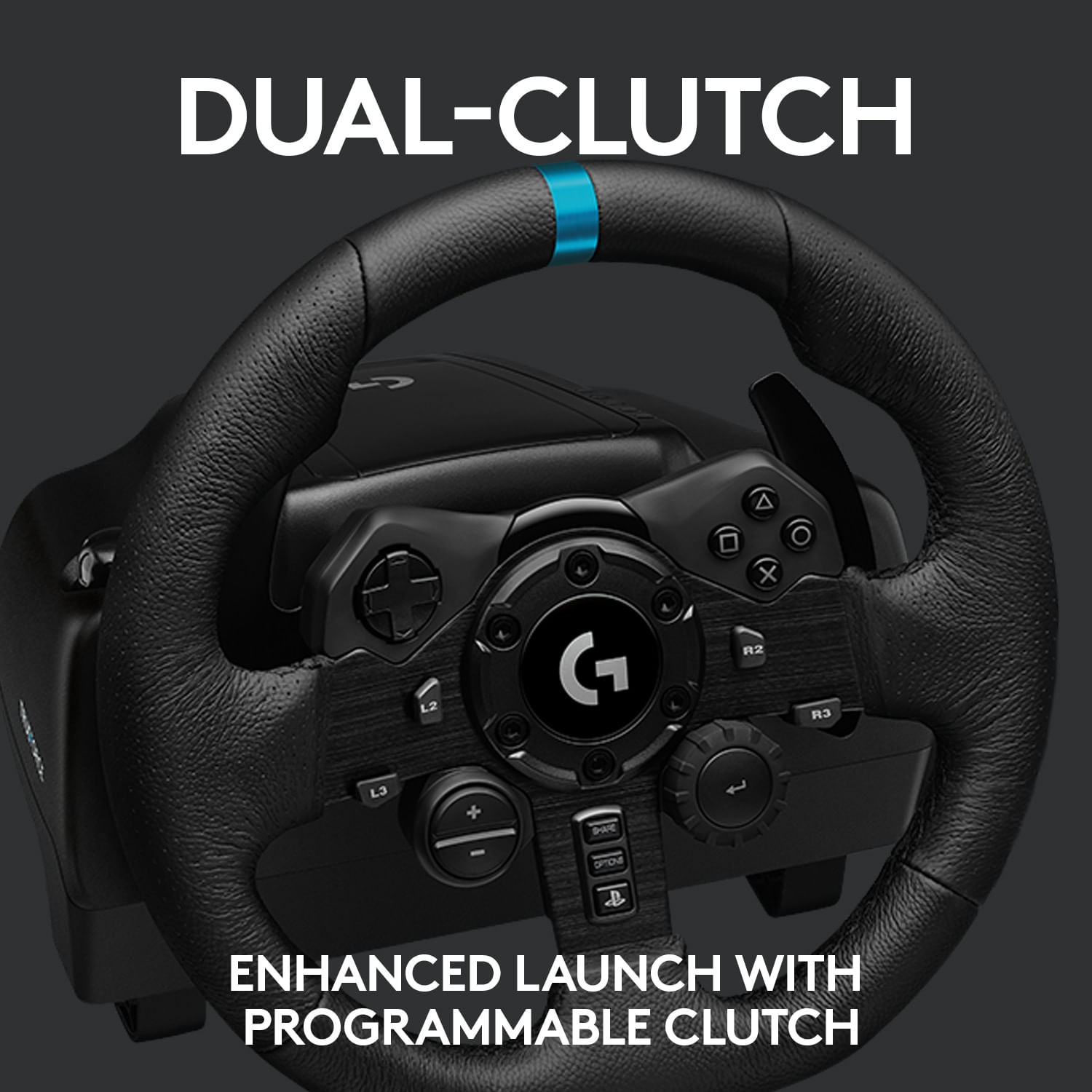Volan Logitech G923 TRUEFORCE Sim pentru Playstation 4, PlayStation 5 si PC fotografia produsului View 4 L