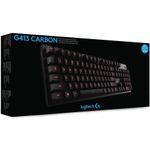Tastatura gaming mecanica Logitech G413 Backlit, carbon fotografia produsului View 6 S