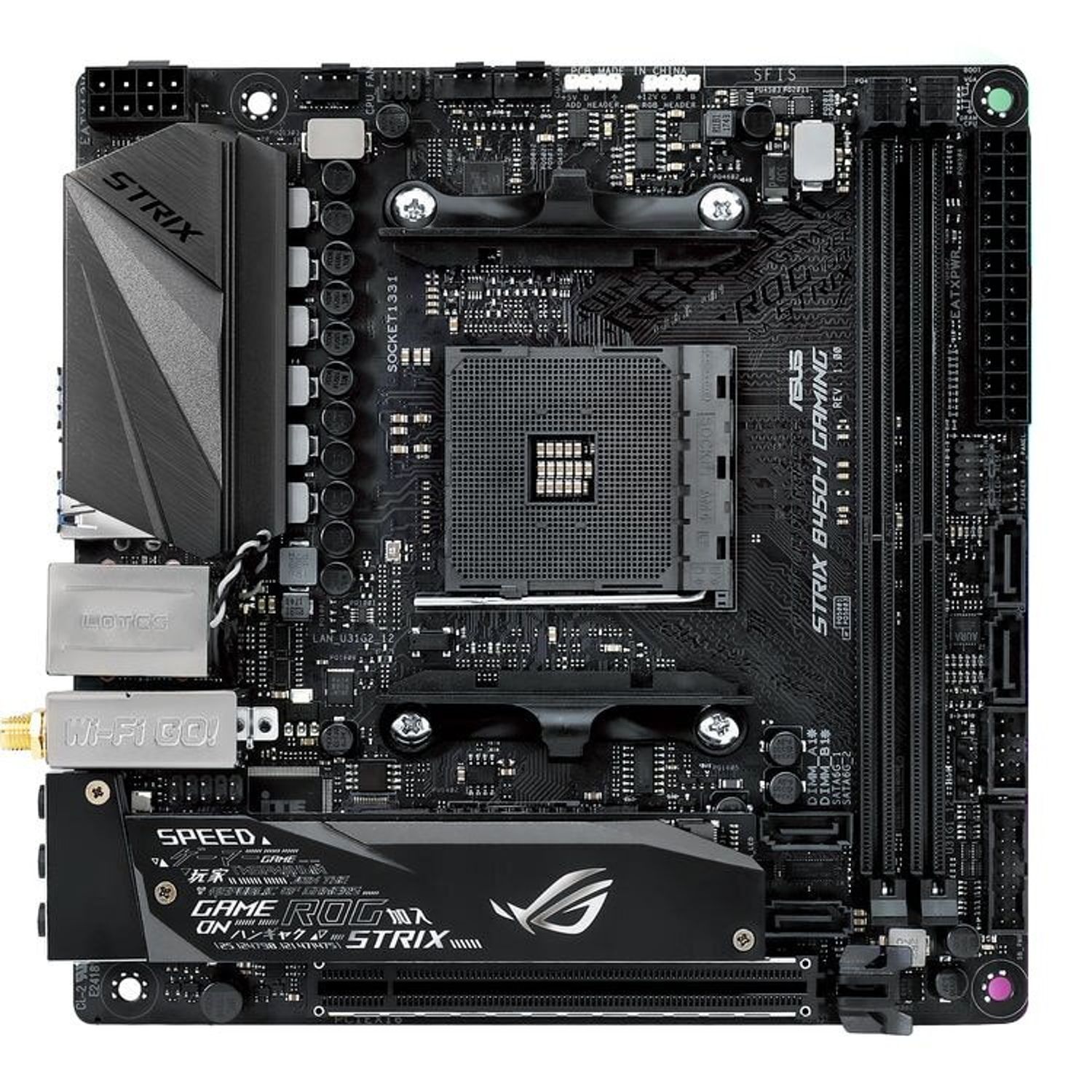 Placa de baza Asus ROG Strix B450-I Gaming, Socket AM4 (4718017081115) fotografia produsului