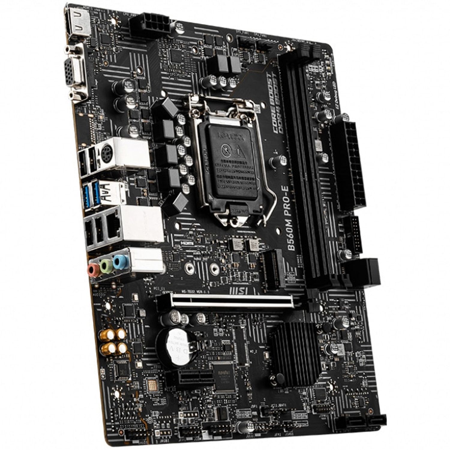 Placa de baza MSI B560M Pro-E, Socket 1200 (4719072807856) fotografia produsului View 3 L