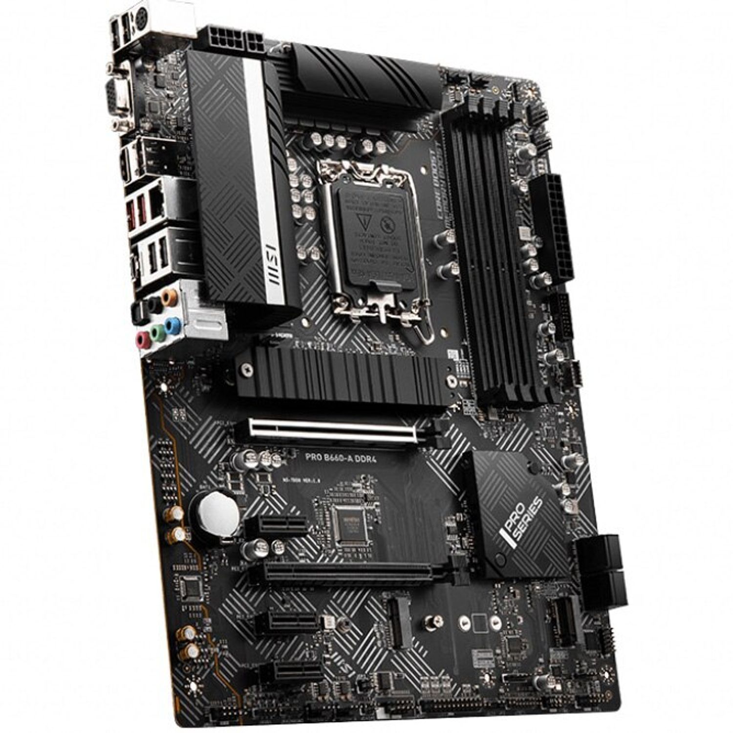 Placa de baza MSI Pro B660-A DDR4, Socket 1700 (4719072912451) fotografia produsului View 3 L
