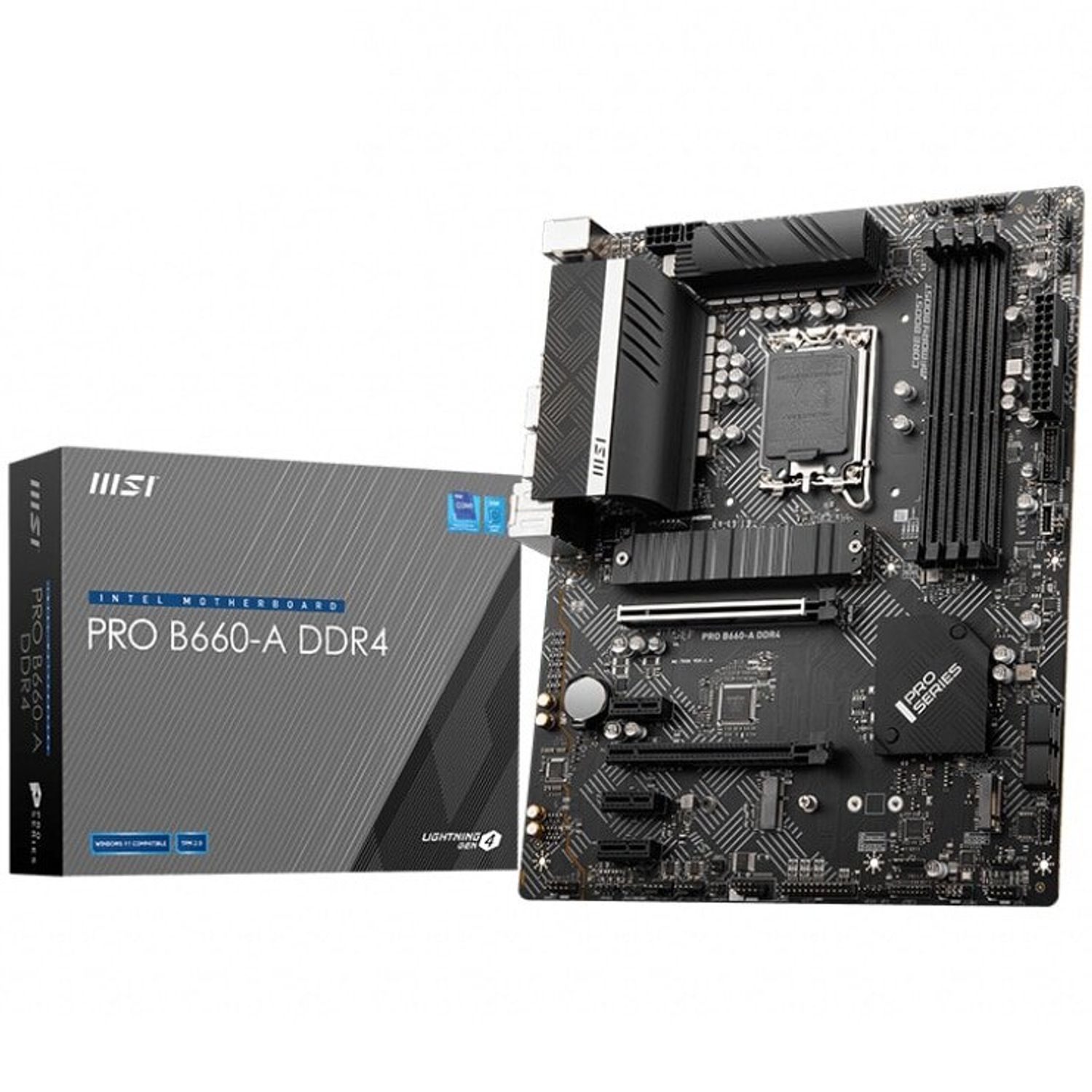 Placa de baza MSI Pro B660-A DDR4, Socket 1700 (4719072912451) fotografia produsului