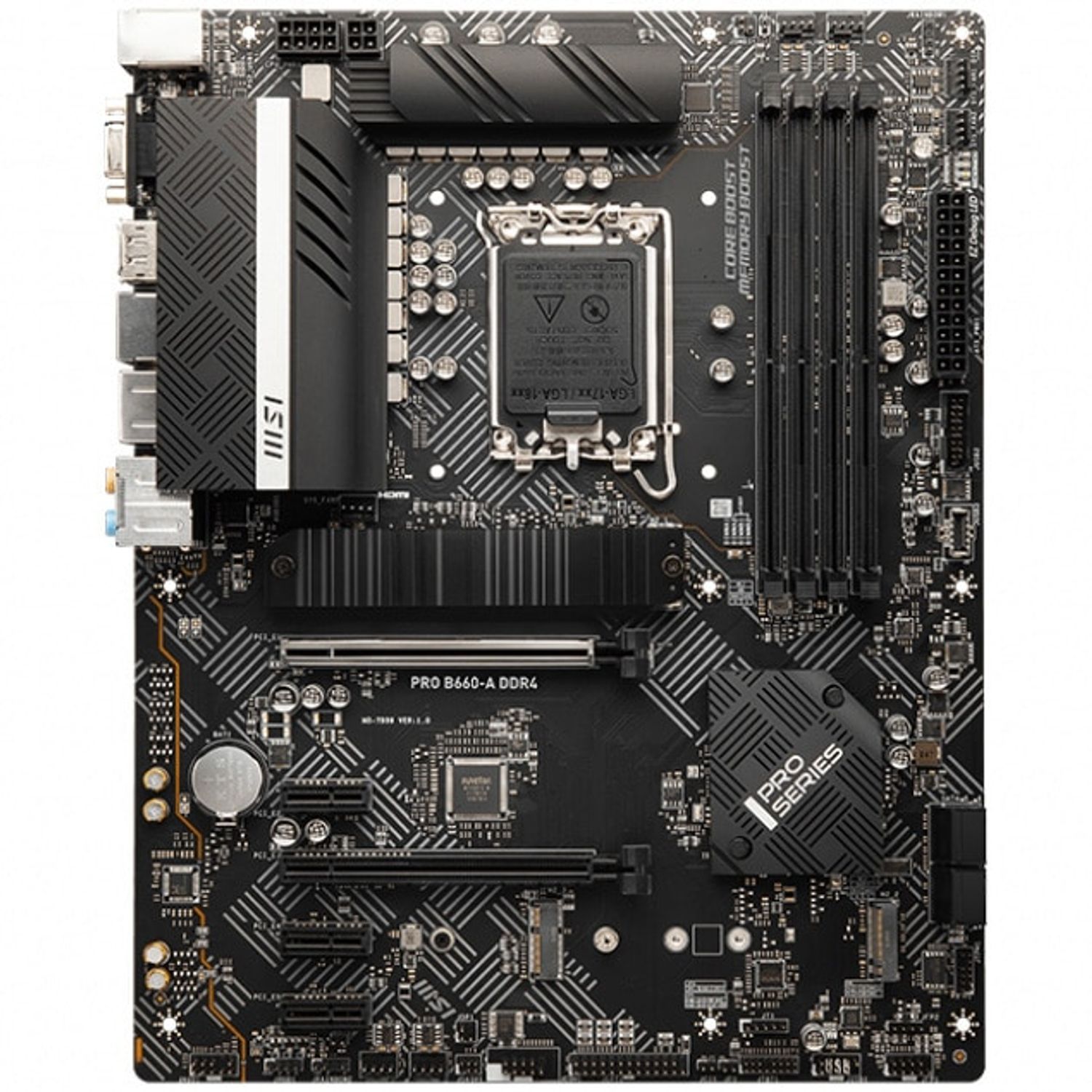 Placa de baza MSI Pro B660-A DDR4, Socket 1700 (4719072912451) fotografia produsului View 2 L