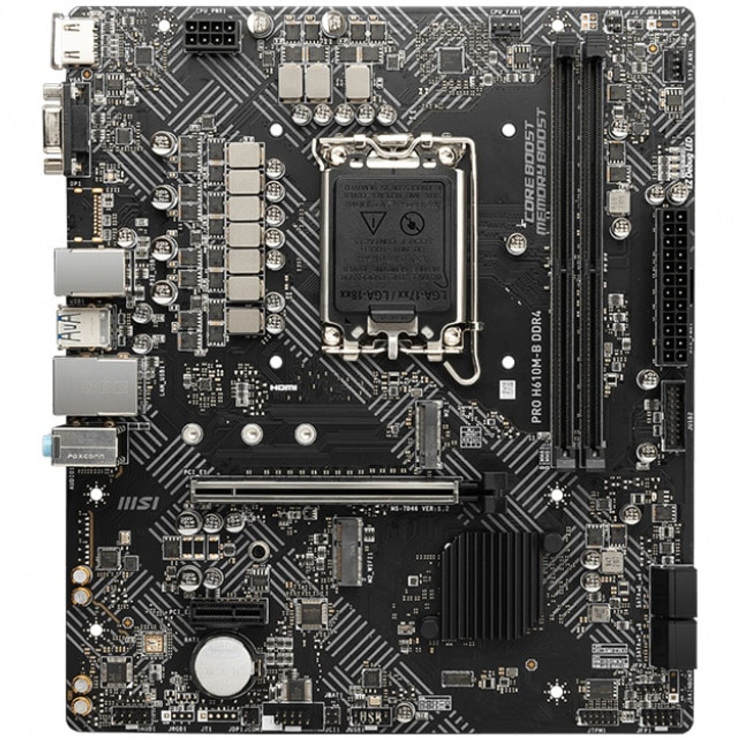 Placa de baza MSI Pro H610M-B DDR4, Socket 1700 (4719072924980) fotografia produsului View 2 L