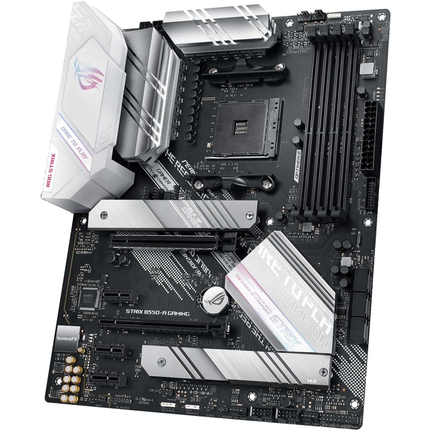 Placa de baza Asus ROG Strix B550-A Gaming, Socket AM4 (4718017826594) fotografia produsului View 3 L