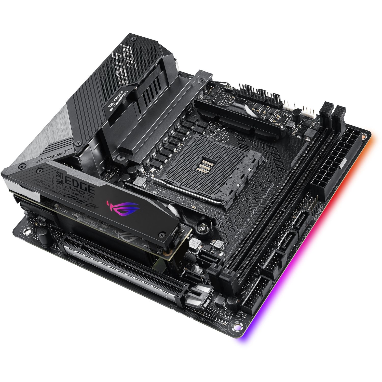 Placa de baza Asus ROG Strix X570-I Gaming, Socket AM4 (4718017487597) fotografia produsului View 5 L