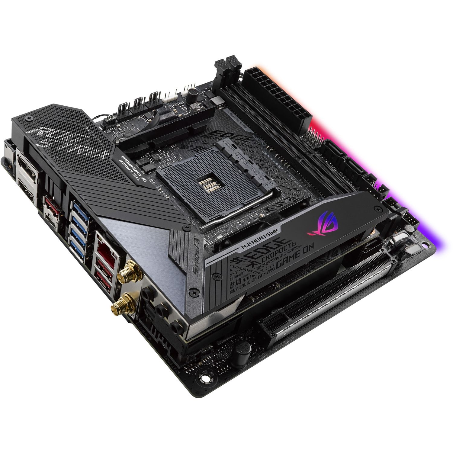 Placa de baza Asus ROG Strix X570-I Gaming, Socket AM4 (4718017487597) fotografia produsului View 4 L