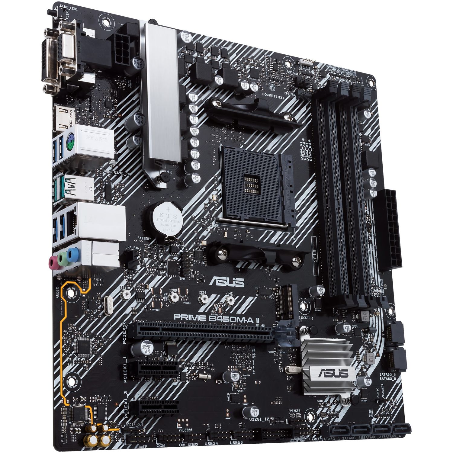 Placa de baza Asus Prime B450M-A II, Socket AM4 (4718017924986) fotografia produsului View 4 L