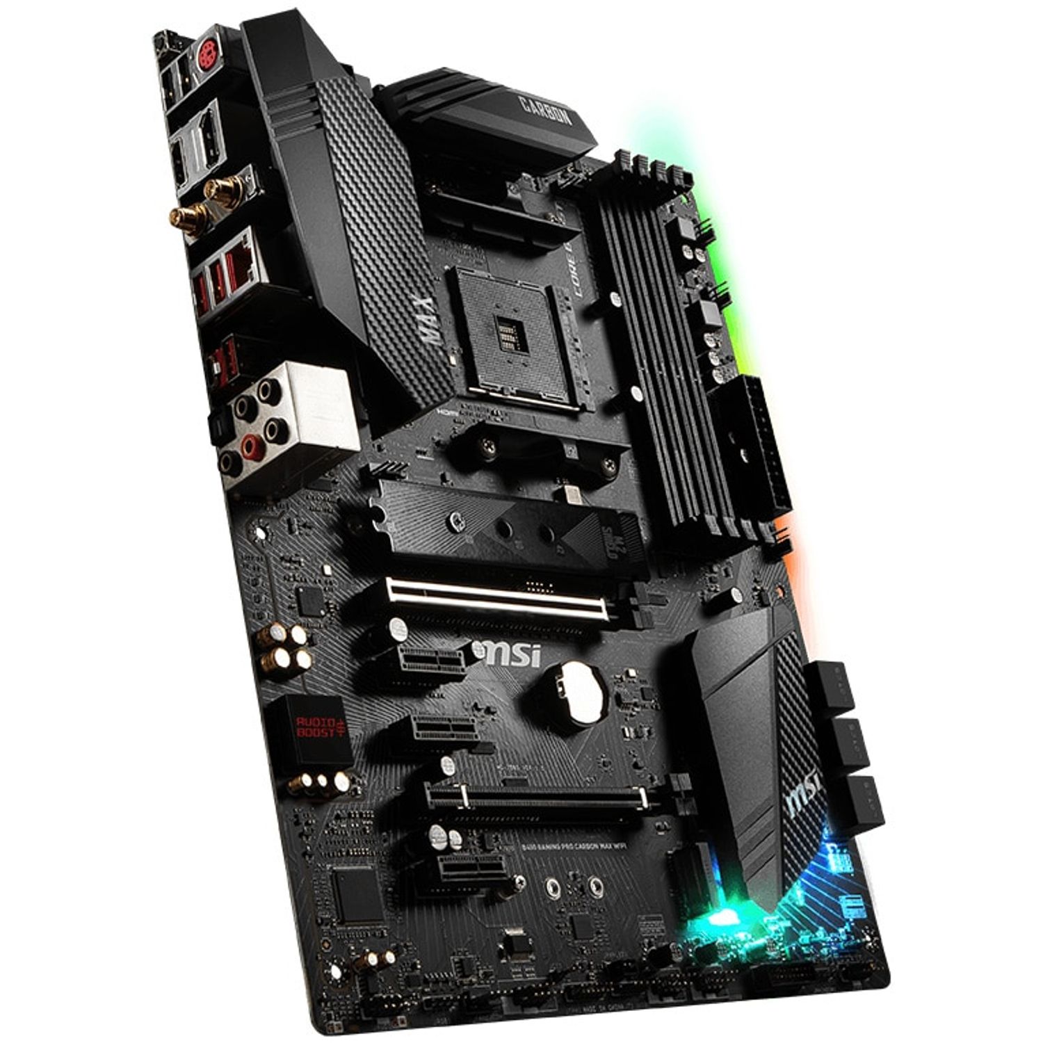 Placa de baza MSI B450 Gaming Pro Carbon Max Wi-fi, Socket AM4 (4719072716158) fotografia produsului View 2 L