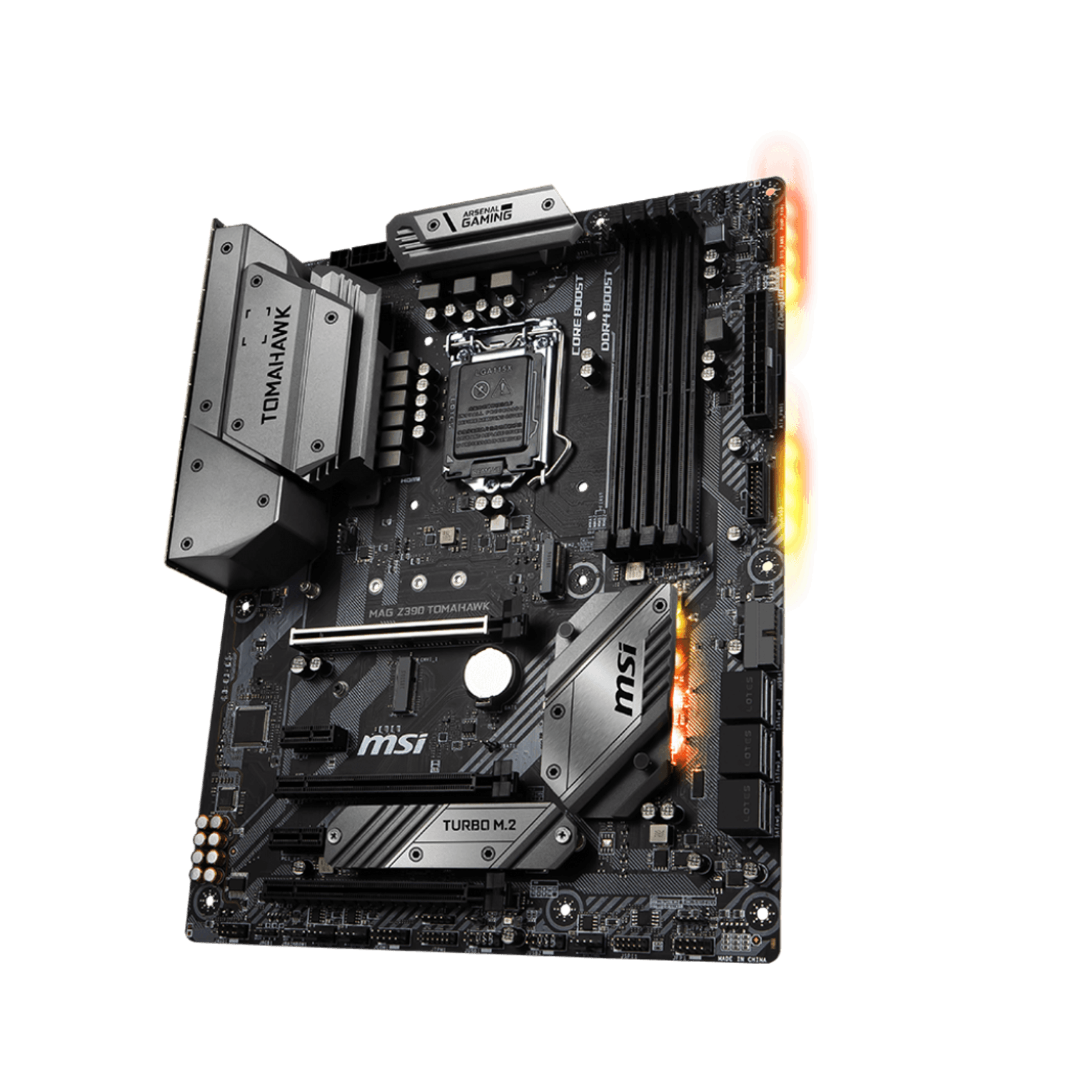 Placa de baza MSI MAG Z390 Tomahawk, Socket 1151 (4719072595036) fotografia produsului View 2 L