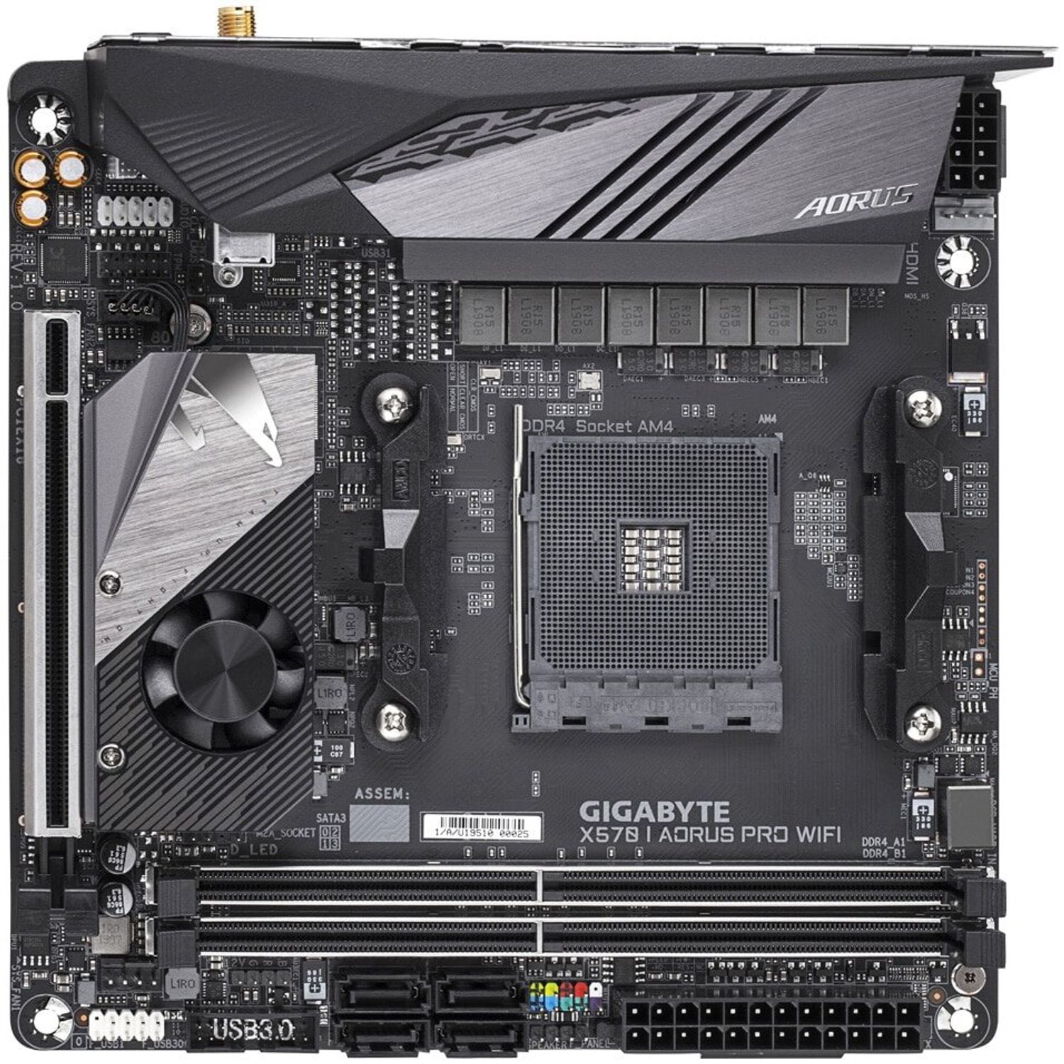 Placa de baza Gigabyte X570 I Aorus Pro Wi-fi, Socket AM4 (4719331806408) fotografia produsului