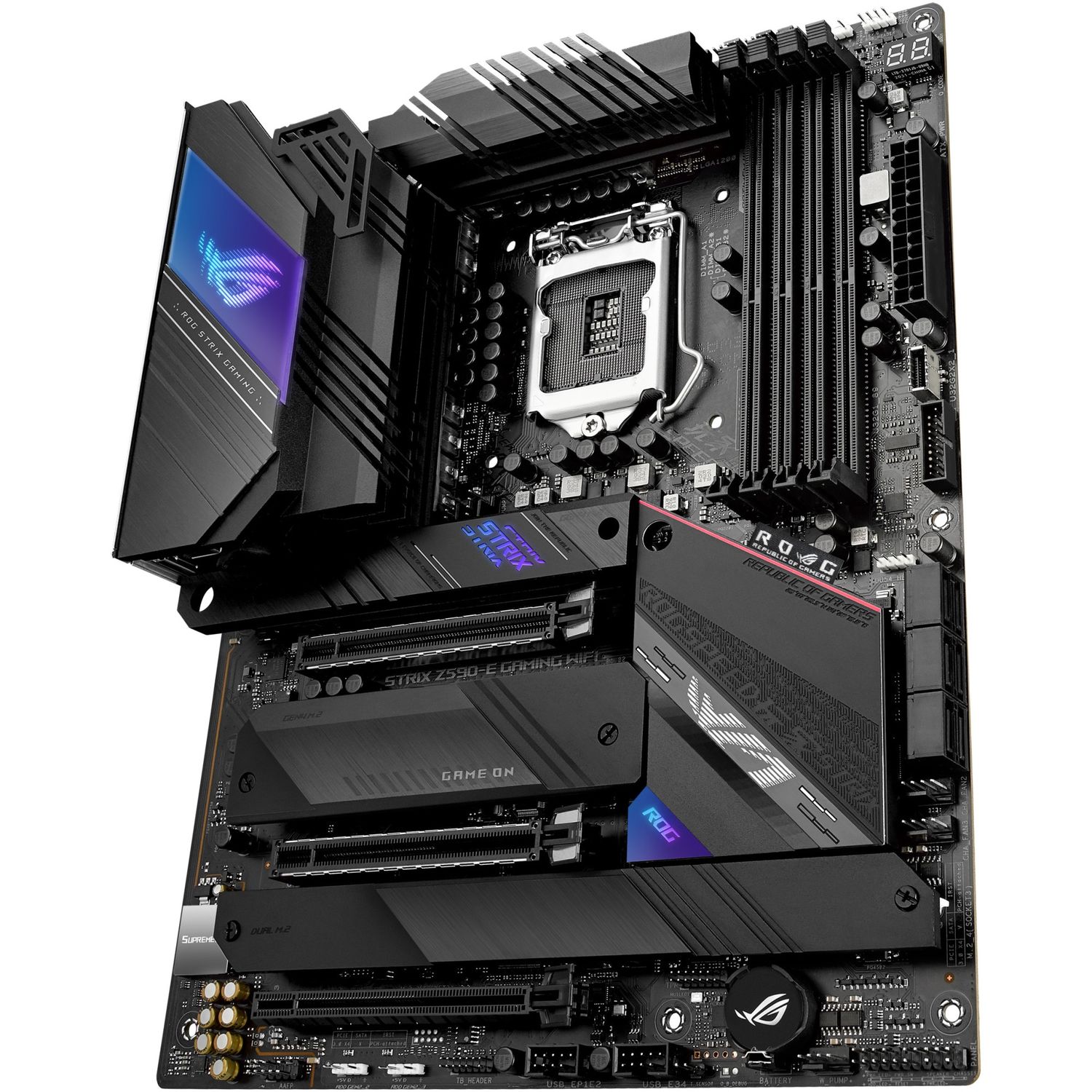 Placa de baza Asus ROG Strix Z590-E Gaming WI-FI, Socket 1200 (4711081093923) fotografia produsului View 3 L