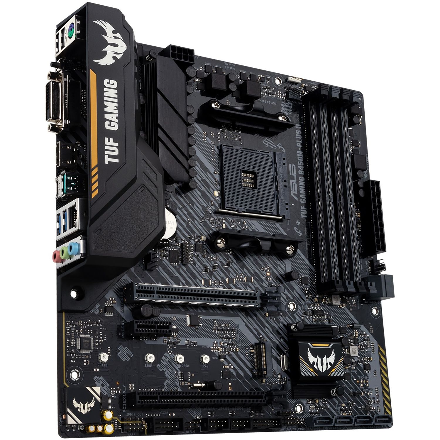 Placa de baza Asus TUF Gaming B450M-Plus II, Socket AM4 (4718017927185) fotografia produsului View 4 L