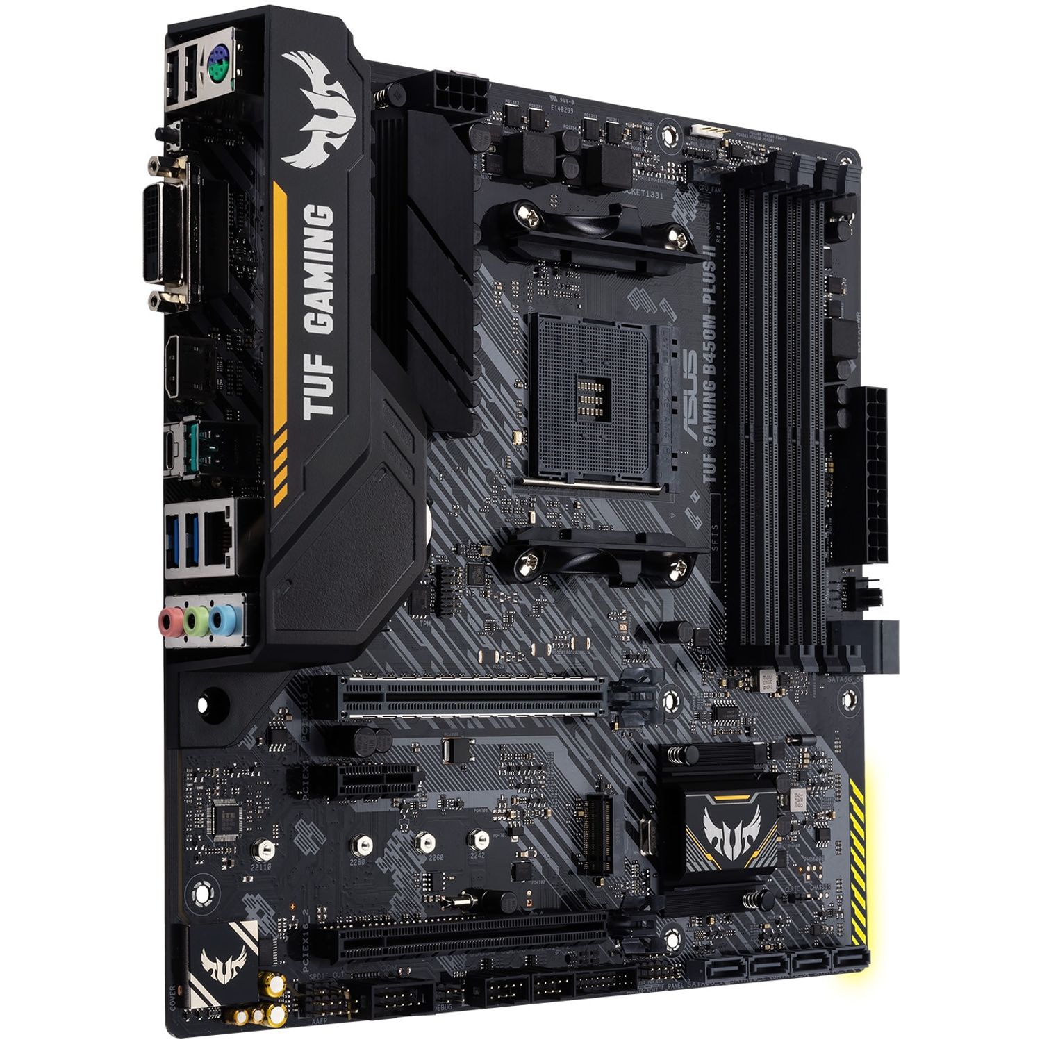 Placa de baza Asus TUF Gaming B450M-Plus II, Socket AM4 (4718017927185) fotografia produsului View 2 L