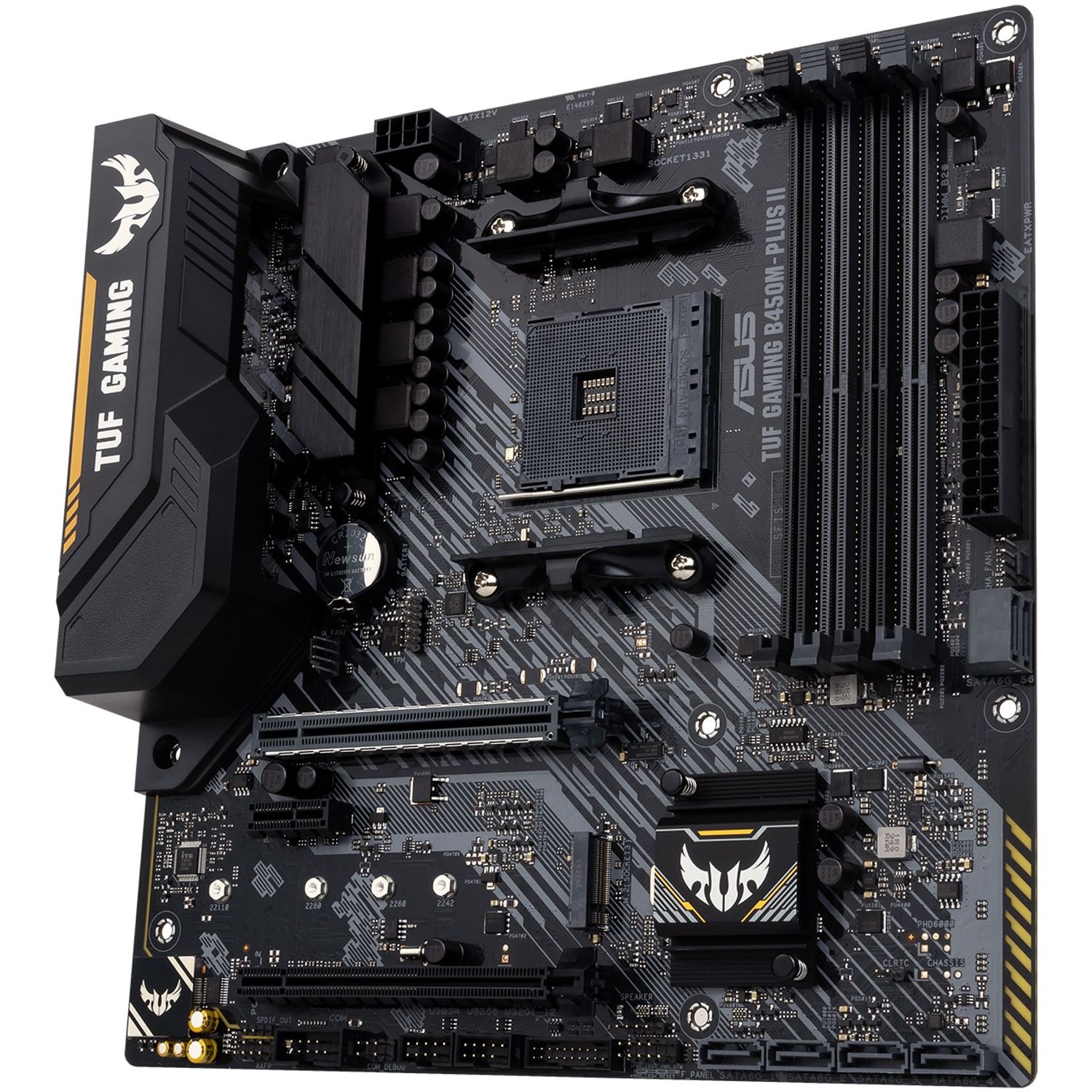 Placa de baza Asus TUF Gaming B450M-Plus II, Socket AM4 (4718017927185) fotografia produsului View 6 L