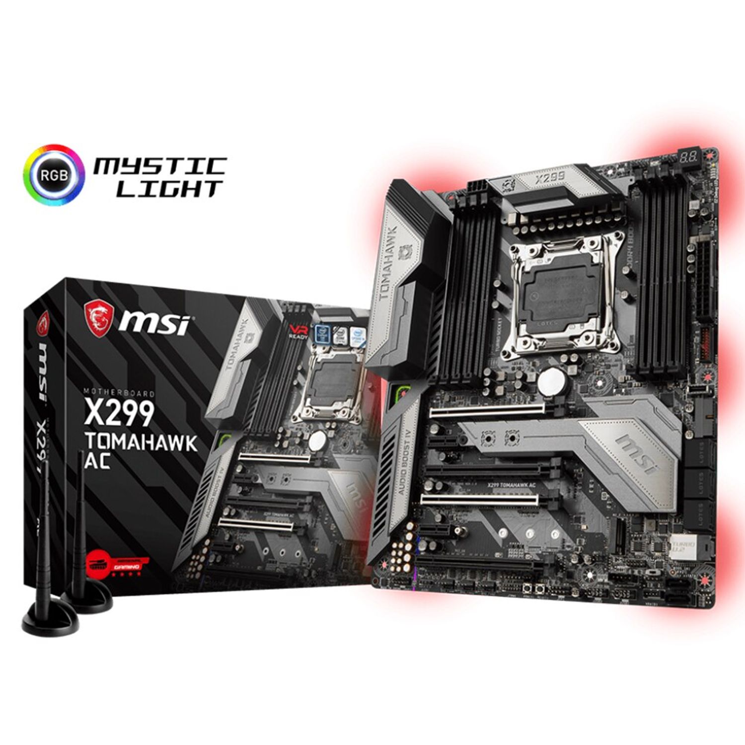 Placa de baza MSI X299 Tomahawk AC, DDR4, Socket 2066 (4719072525712) fotografia produsului View 4 L
