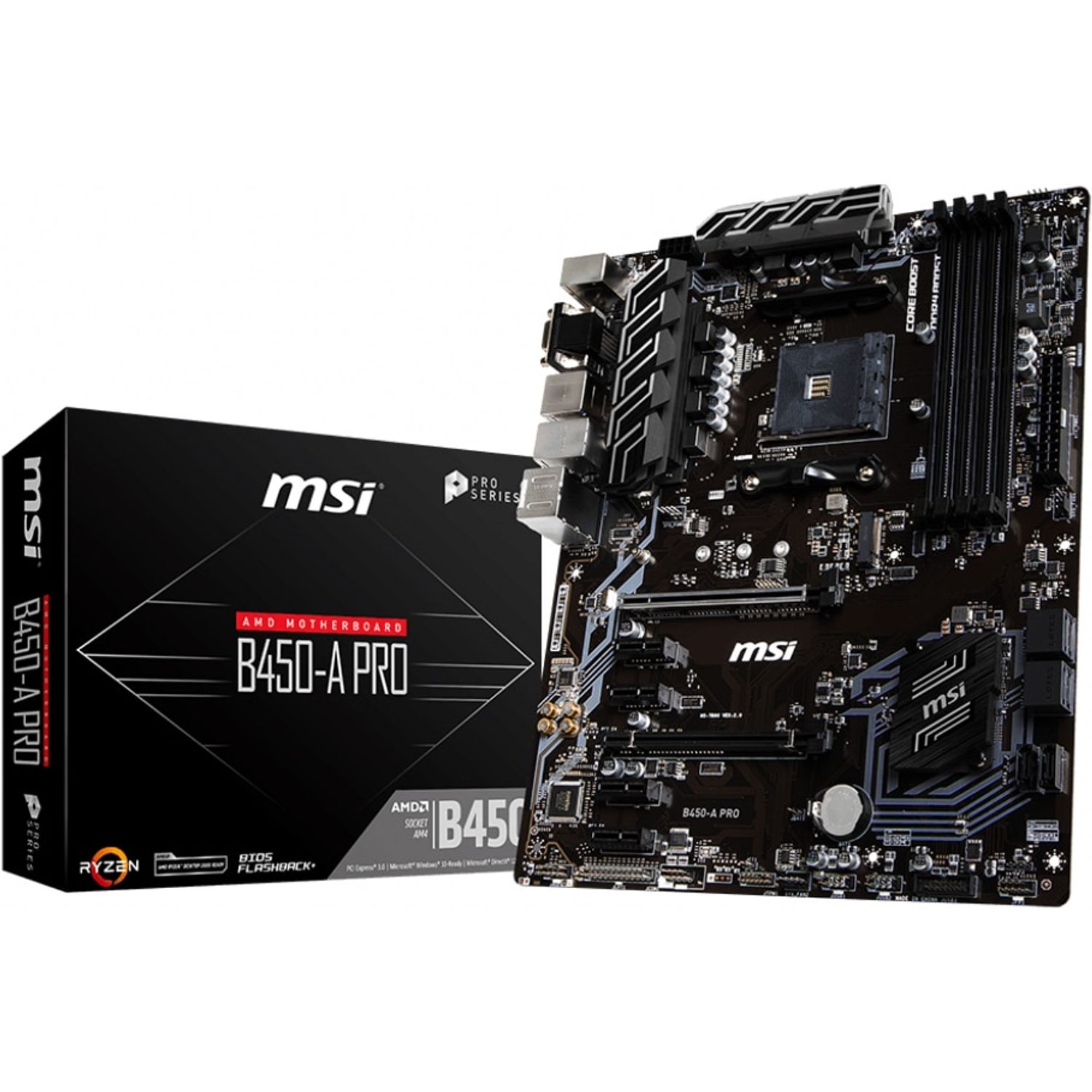 Placa de baza MSI B450-A Pro, Socket AM4 (4719072587079) fotografia produsului View 4 L