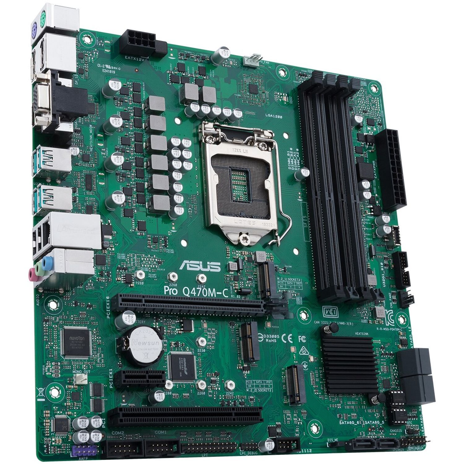 Placa de baza Asus Pro Q470M-C/CSM, Socket 1200 (4718017714204) fotografia produsului View 2 L