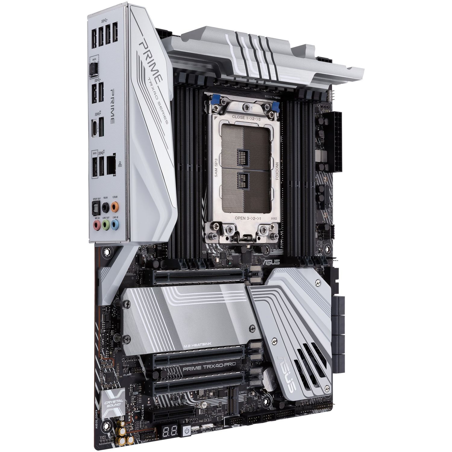 Placa de baza Asus Prime TRX40-Pro, Socket sTRX4 (4718017535120) fotografia produsului View 3 L