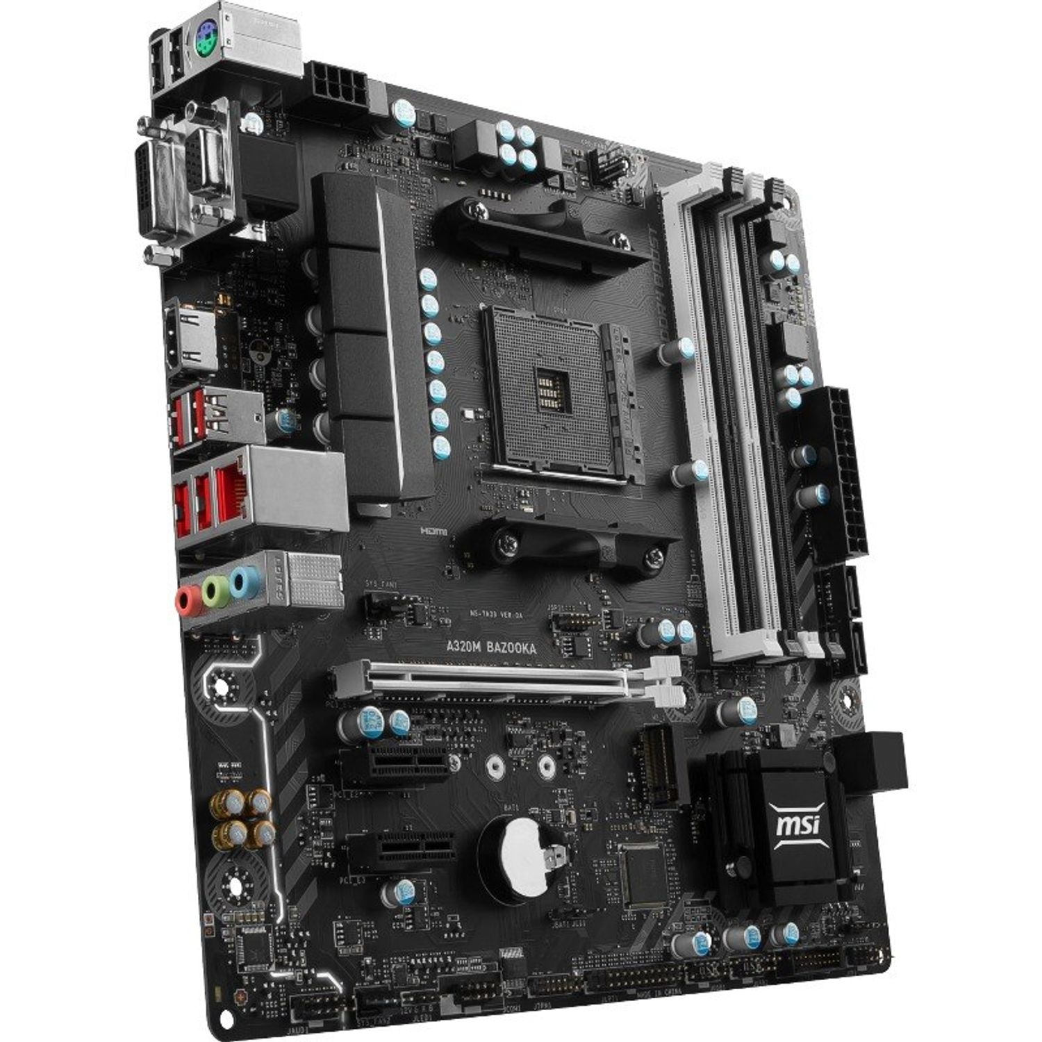 Placa de baza MSI A320M Bazooka, Socket AM4 (4719072517816) fotografia produsului View 2 L