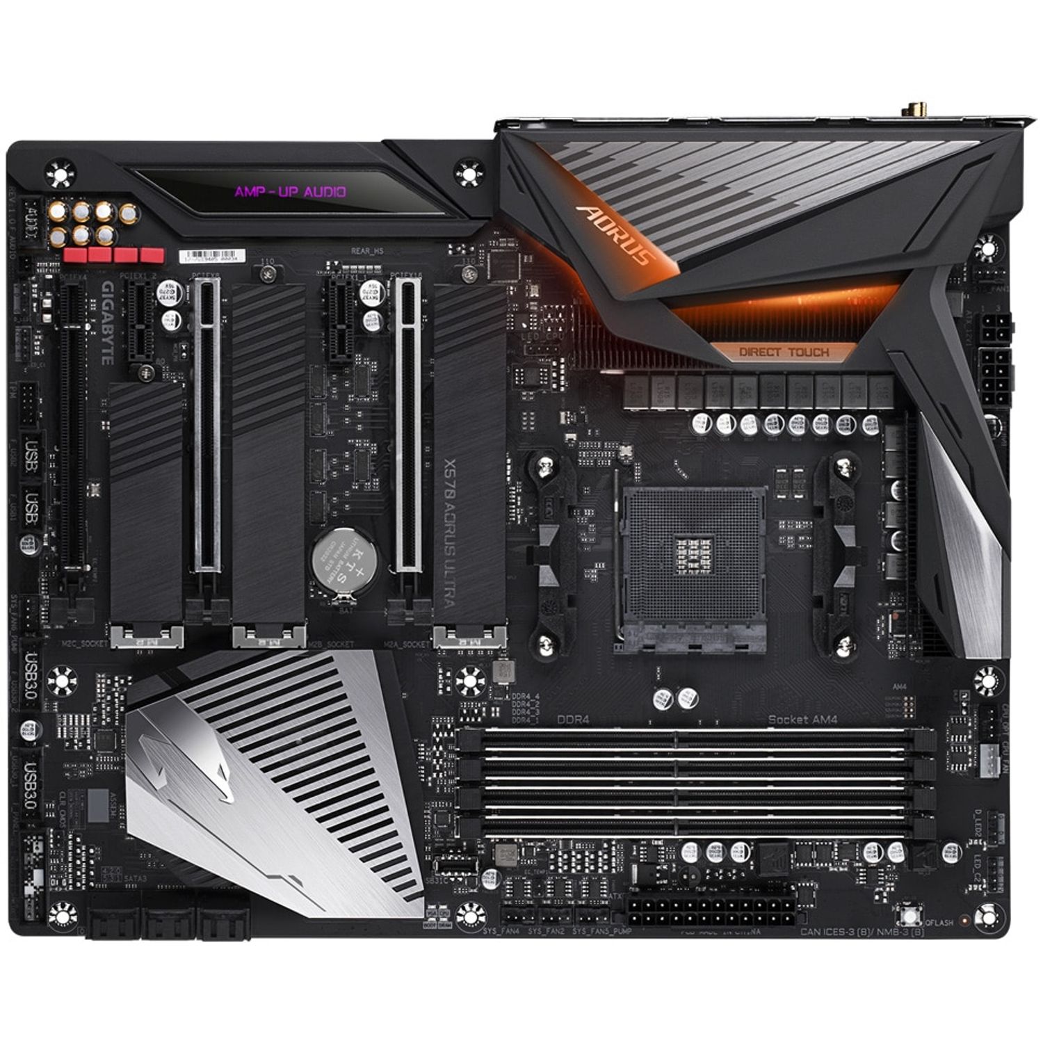 Placa de baza Gigabyte X570 Aorus Ultra, Socket Am4 (4719331806415) fotografia produsului View 4 L