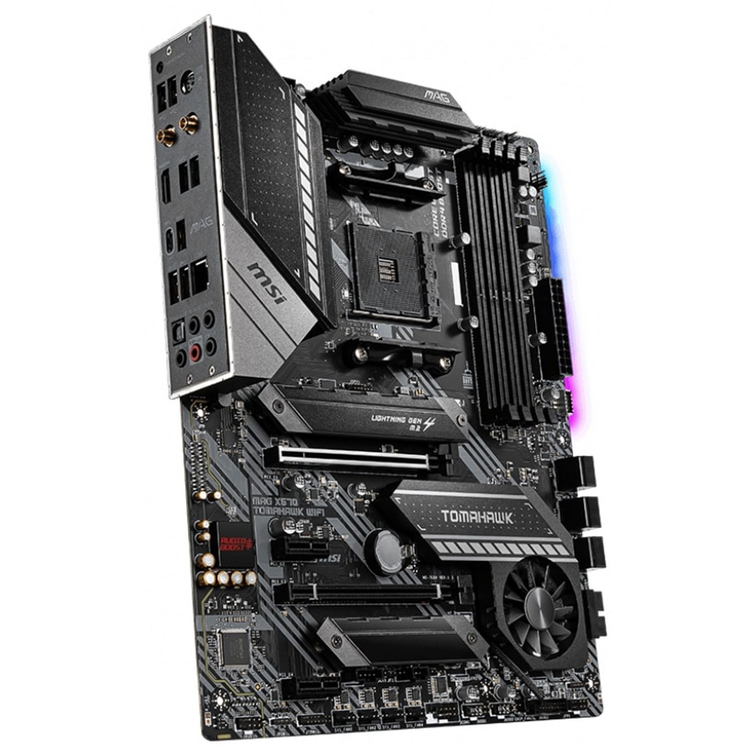 Placa de baza MSI MAG X570 Tomahawk Wi-fi, Socket AM4 (4719072718985) fotografia produsului View 2 L