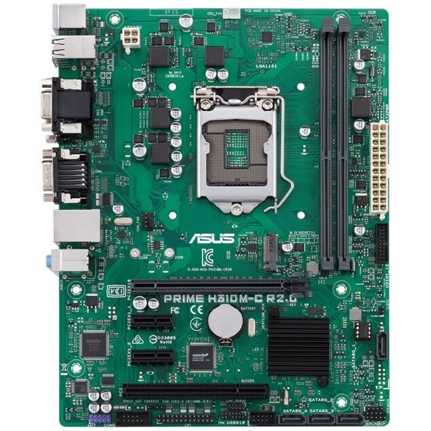 Placa de baza Asus Prime H310M-C R20/CSM, Socket 1151 (4718017124614) fotografia produsului