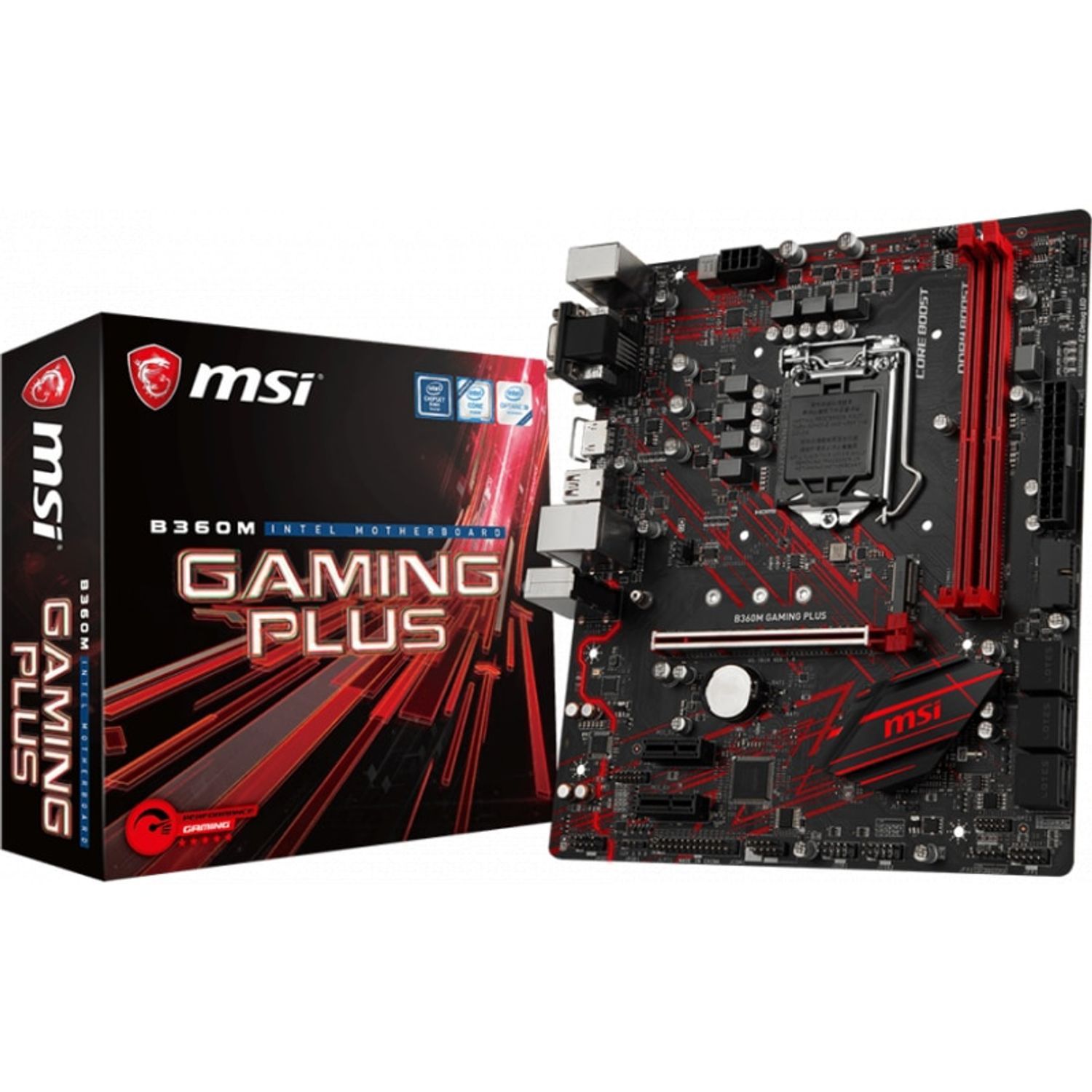 Placa de baza MSI B360M Gaming Plus, Socket 1151 (4719072564186) fotografia produsului View 3 L