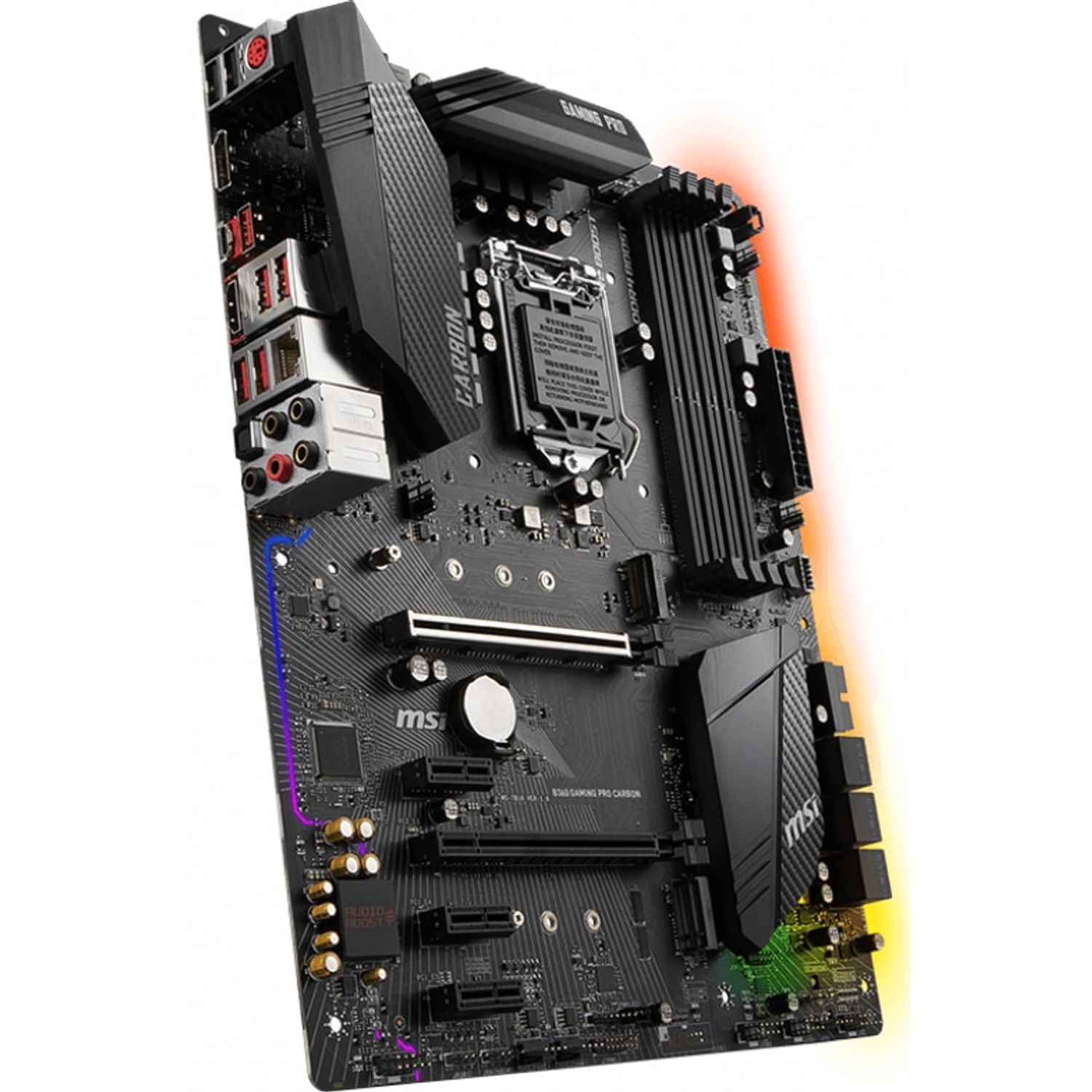 Placa de baza MSI B360 Gaming Pro Carbon, Socket 1151 (4719072559854) fotografia produsului View 2 L