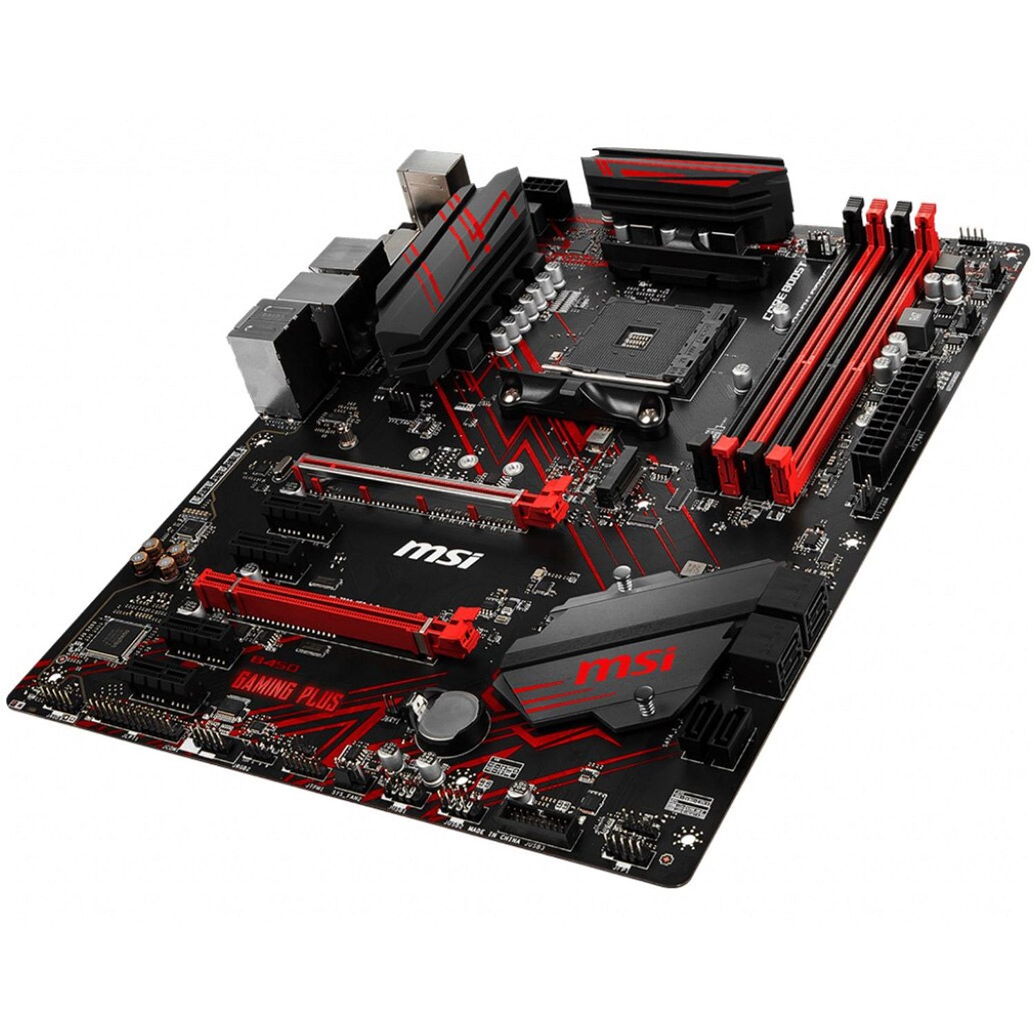 Placa de baza MSI B450 Gaming Plus, Socket AM4 (4719072587062) fotografia produsului View 2 L